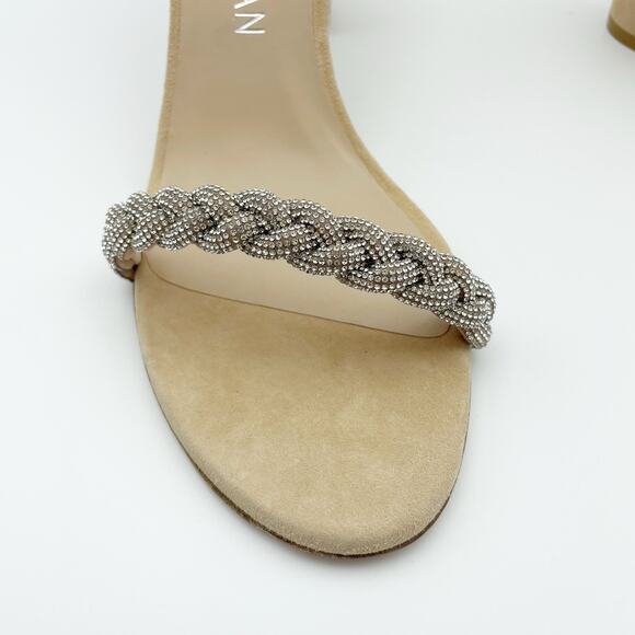 Stuart Weitzman Womens Nearlynude Highshine Sandal Size 11 Adobe Beige Heel NWOB - Picture 7 of 13